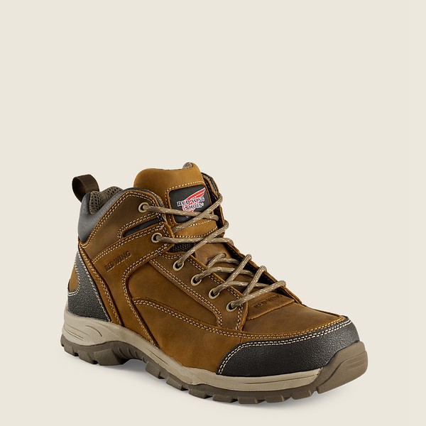 Red Wing Hiking Boots Brown - Mens Truhiker - 5-inch Safety Toe - 5308-UQSVK